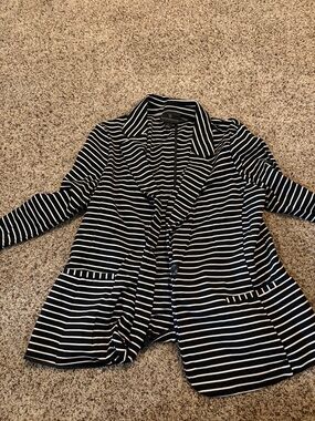 Worthington Black & White Striped Women's Blazer